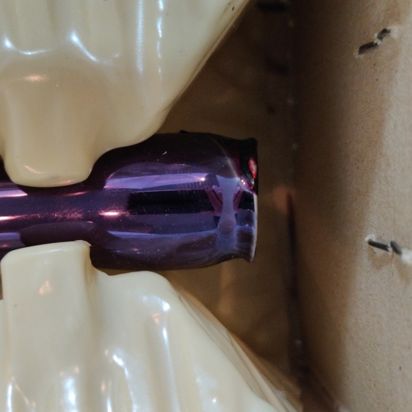 Vintage Christmas Tree Hand Decorated Glass Top by European Craftsman - Picture 7 of 9